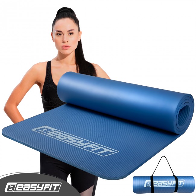 Коврик для фитнеса и йоги EasyFit NBR 10 мм Синий Коврик для фитнеса и йоги EasyFit NBR 10 мм Синий