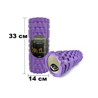 Массажный ролик EasyFit Grid Roller 33 см v.1.1 Фиолетовый
