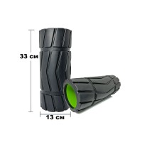 Массажный ролик EasyFit Rover 33 см Черный