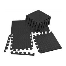 Татами мат EasyFit 8 шт (30х30х1 см) хвост ласточки черный