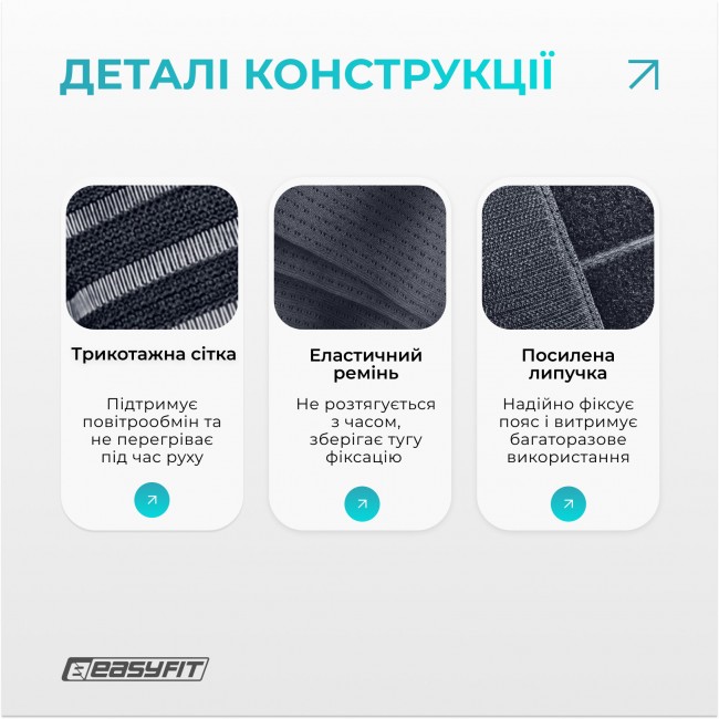 Пояс для спины EasyFit с 4 ребрами жесткости (S)