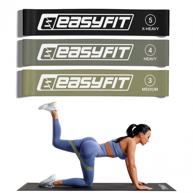 Резинки для фітнесу EasyFit MonoBand 10-20 кг набір 3 шт