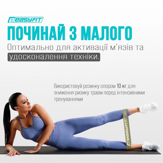 Резинки для фітнесу EasyFit MonoBand 10-20 кг набір 3 шт