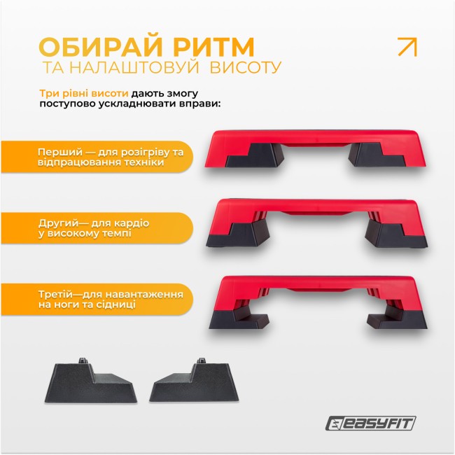 Степь для аэробики 3-ступенчатая EasyFit