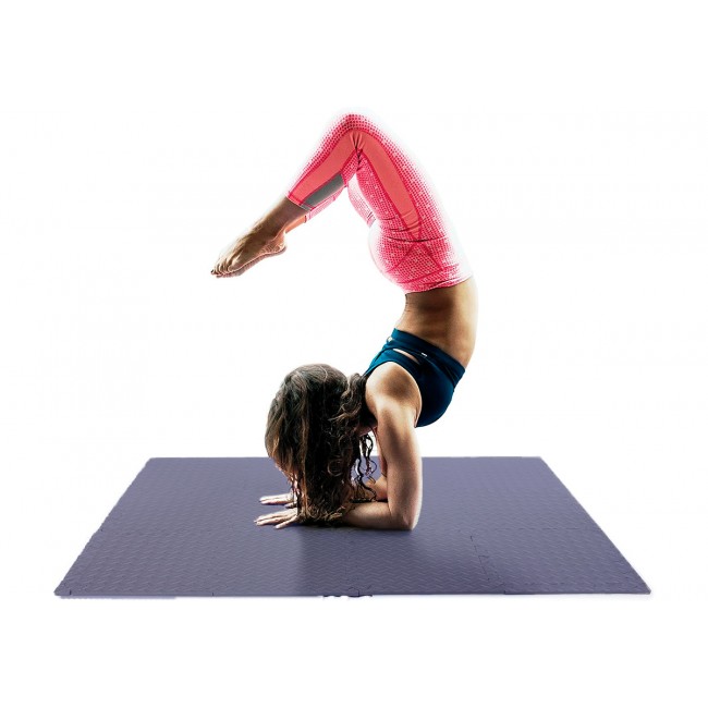 Татами мат EasyFit 8 шт (30х30х1 см) ласточкин хвост синий