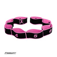 Эспандер лента EasyFit с петлями для тренировок розовый (EASY)