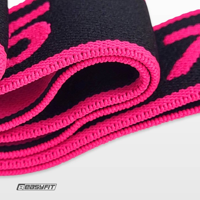 Эспандер лента EasyFit с петлями для тренировок розовый (EASY)
