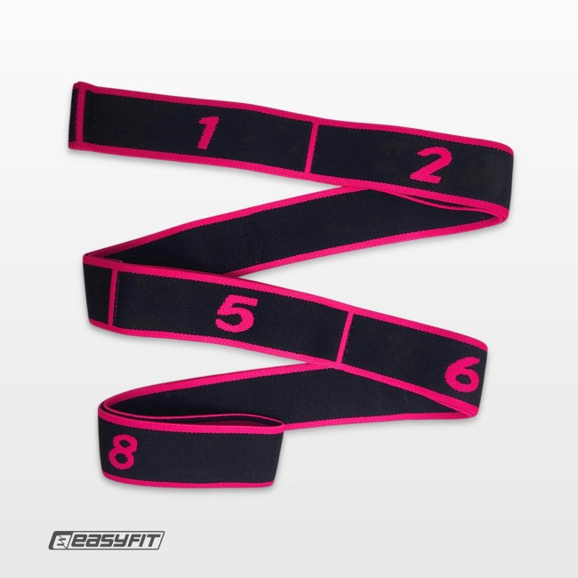 Эспандер лента EasyFit с петлями для тренировок розовый (EASY)