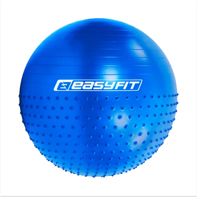 Фитбол 85 см EasyFit Hybrid синий (фитбол полумассажный)