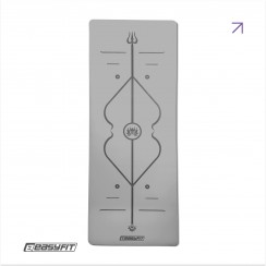 Коврик для йоги профессиональный EasyFit Pro каучук 5 мм Серый