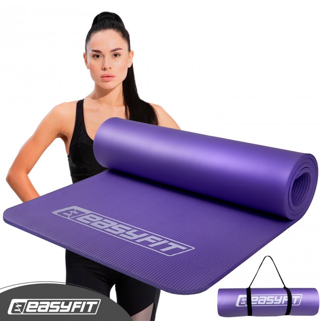 Килимок для фітнесу та йоги EasyFit NBR 10 мм Фіолетовий Килимок для фітнесу та йоги EasyFit NBR 10 мм Фіолетовий