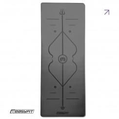 Коврик для йоги профессиональный EasyFit Pro каучук 5 мм Черный