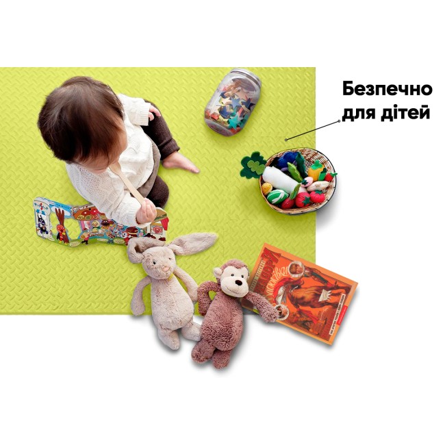 Татами мат EasyFit 8 шт (30х30х1 см) хвост ласточки желтый