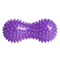 Массажный мячик двойной 6,5 х 16 см EasyFit Goober с шипами фиолетовый
