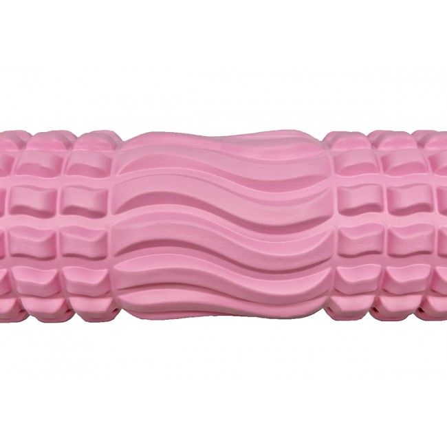 Масажний ролик EasyFit Wavyspines 33 см Рожевий