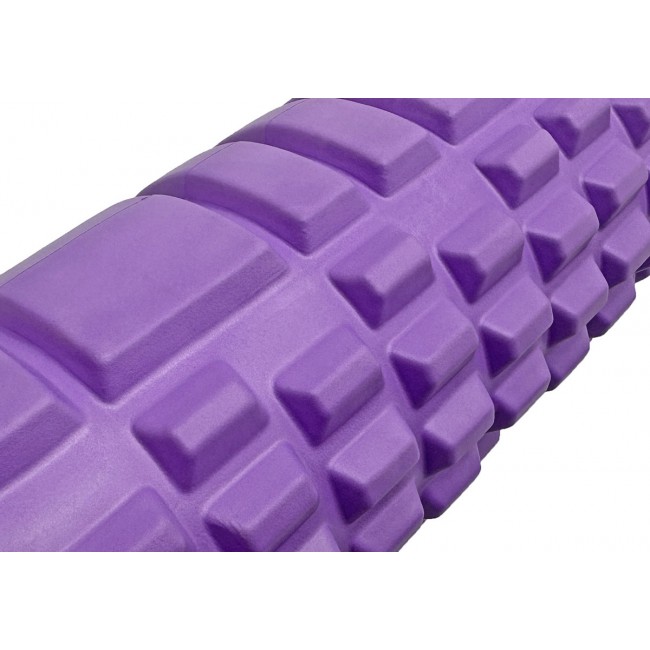 Массажный роллер EasyFit Grid Roller 60 см v.3.1 фиолетовый