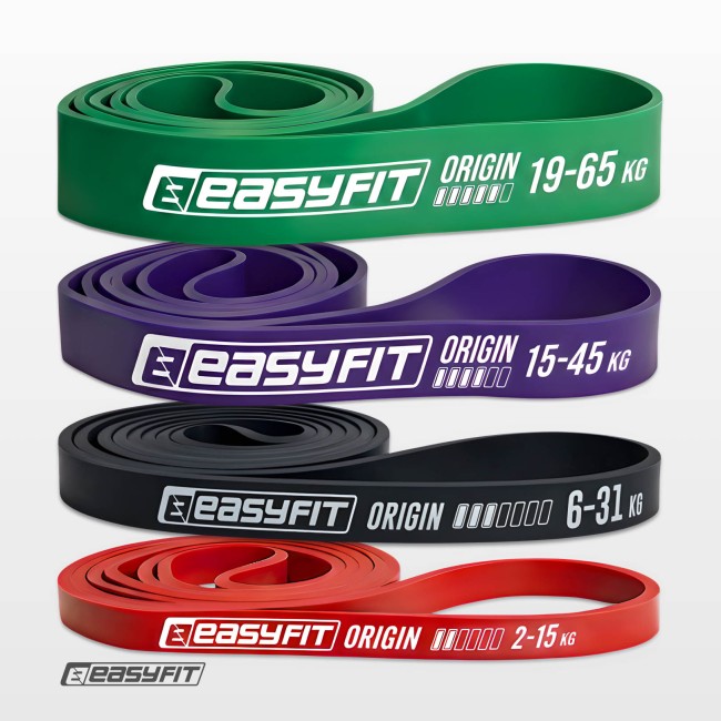 Гумові петлі EasyFit: набір 2-65 кг (4 шт)