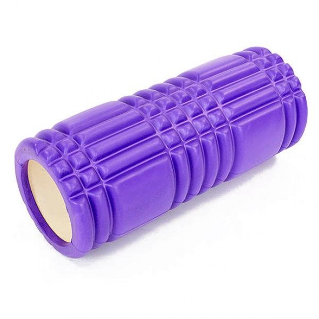 Массажный ролик EasyFit Grid Roller 33 см v.1.0 Фиолетовый Массажный ролик EasyFit Grid Roller 33 см v.1.0 Фиолетовый