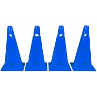 Конусы-фишки спортивные EasyFit 31 см (набор 4 штуки) синие