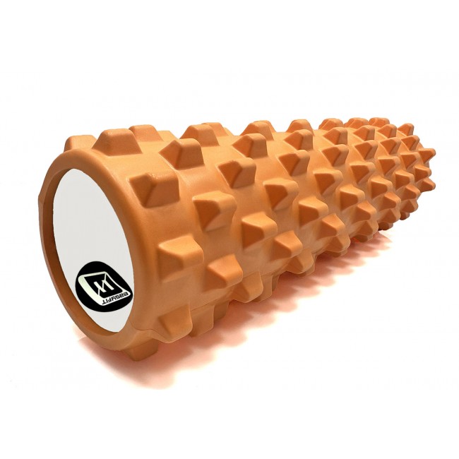 Массажный ролик EasyFit Grid Roller PRO 45 см Оранжевый