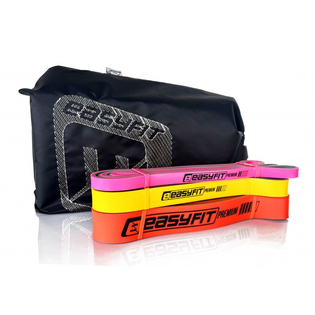 Набор двухслойных резинок для подтягиваний EasyFit Premium 7-45 кг (3 шт) Набор двухслойных резинок для подтягиваний EasyFit Premium 7-45 кг (3 шт)