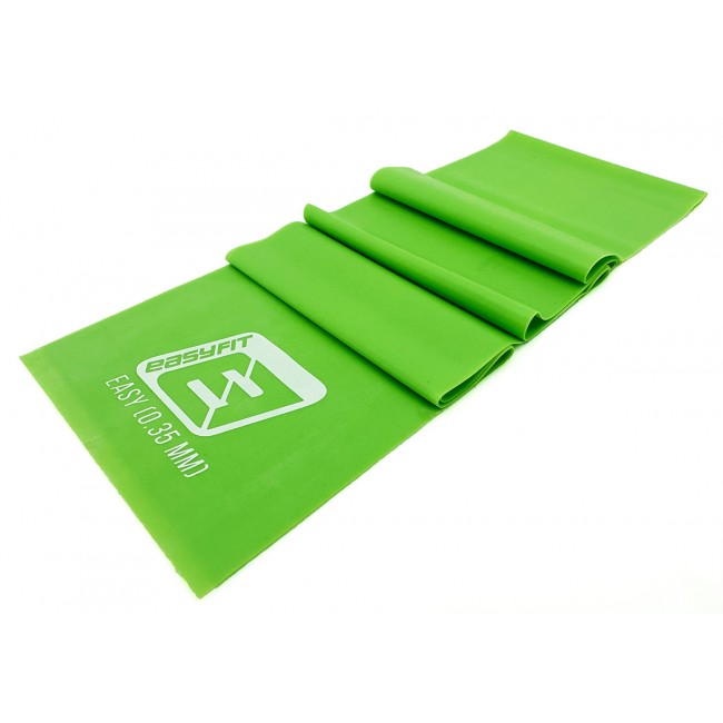 Лента латексная EasyFit 0.35 мм для пилатеса и йоги зеленая Лента латексная EasyFit 0.35 мм для пилатеса и йоги зеленая