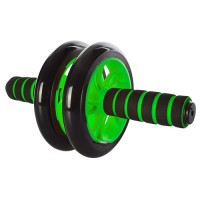 Ролик для пресса двойной EasyFit с ковриком Зеленый