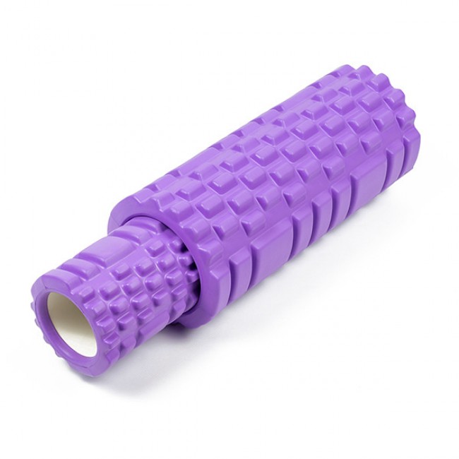 Масажний ролик EasyFit Grid Roller Double 33 см Фіолетовий Масажний ролик EasyFit Grid Roller Double 33 см Фіолетовий