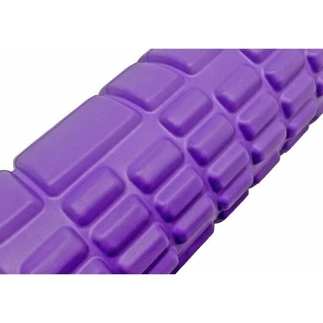 Масажний ролер EasyFit Solid Grid Roller Mini 30 см фіолетовий
