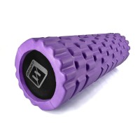 Массажный роллер EasyFit Solid Grid Roller Mini 30 см фиолетовый