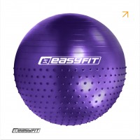 Фитбол 75 см EasyFit Hybrid фиолетовый (фитбол полумассажный)