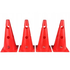 Конуси-фішки спортивні EasyFit 31 см (набір з 4 штук) червоні