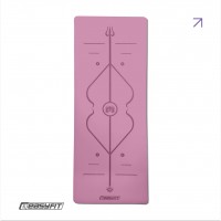 Коврик для йоги профессиональный EasyFit Pro каучук 5 мм Розовый