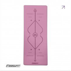 Коврик для йоги профессиональный EasyFit Pro каучук 5 мм Розовый