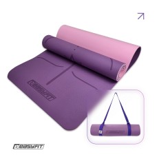 Коврик для йоги и фитнеса EasyFit Polarity Padma с ремнем