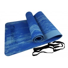 Коврик для йоги и фитнеса EasyFit s-EVA Mat 8 мм Синий