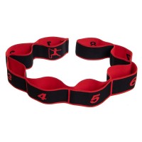 Эспандер ленточный EasyFit с петлями для тренировок красный (HARD)