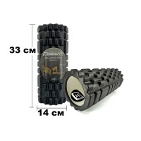 Массажный ролик EasyFit Grid Roller 33 см v.1.1 Черный