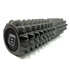 Масажний ролик EasyFit Solid Grid Roller 45 см v.2.2s чорний