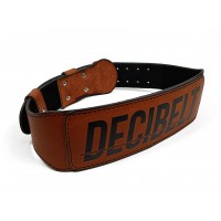 Пояс атлетический EasyFit DeciBelt (кожа) коричневый 3XL