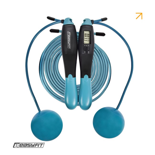 Скакалка для бокса EasyFit TwinRope 2,8м черный-зеленый