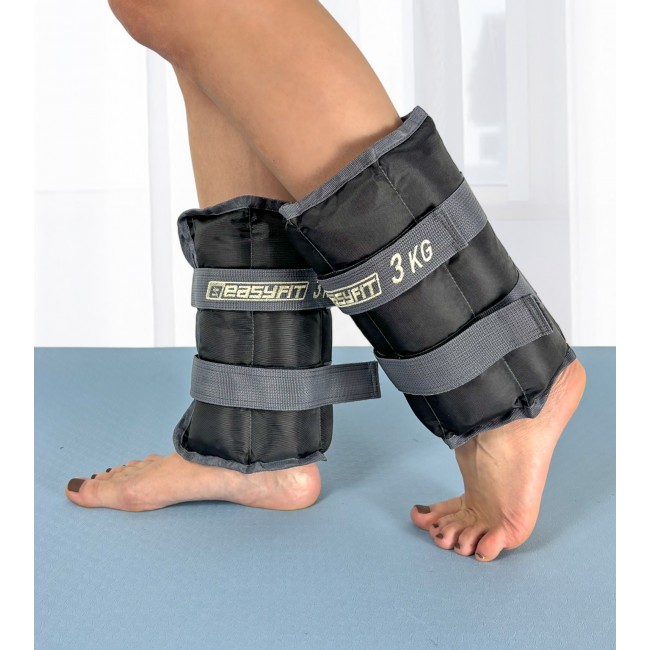 Утяжелители для ног и рук EasyFit 3 кг (пара) Утяжелители для ног и рук EasyFit 3 кг (пара)
