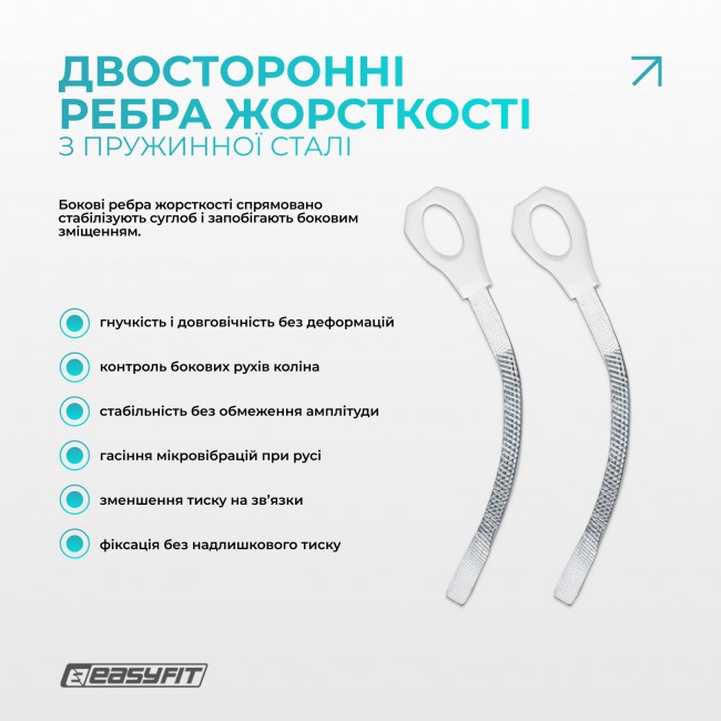 Бандаж (фиксатор) коленного сустава с ребрами жесткости и силиконовой вставкой. Размер M