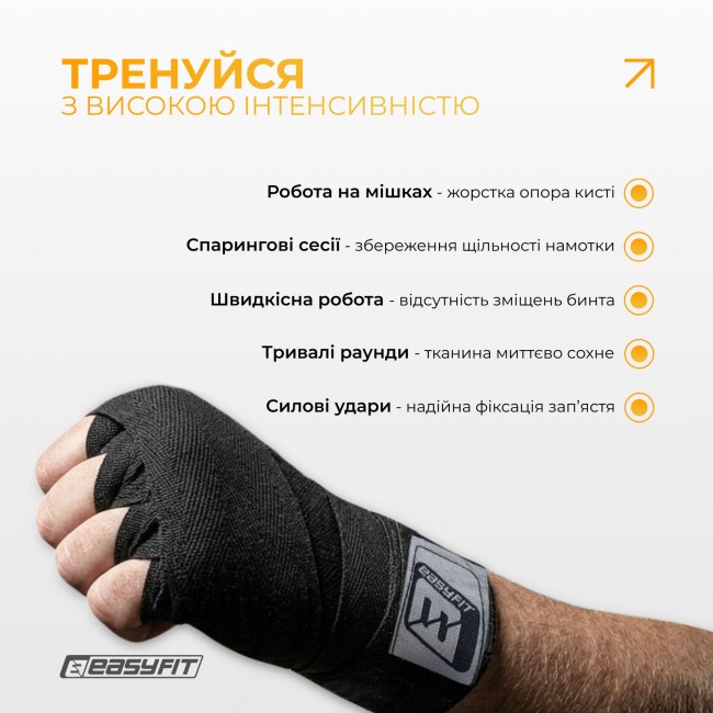 Бинты для бокса EasyFit Classic Wrap 5 м