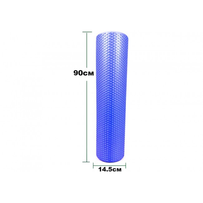 Масажний ролик EasyFit Foam Roller 90 см Синій