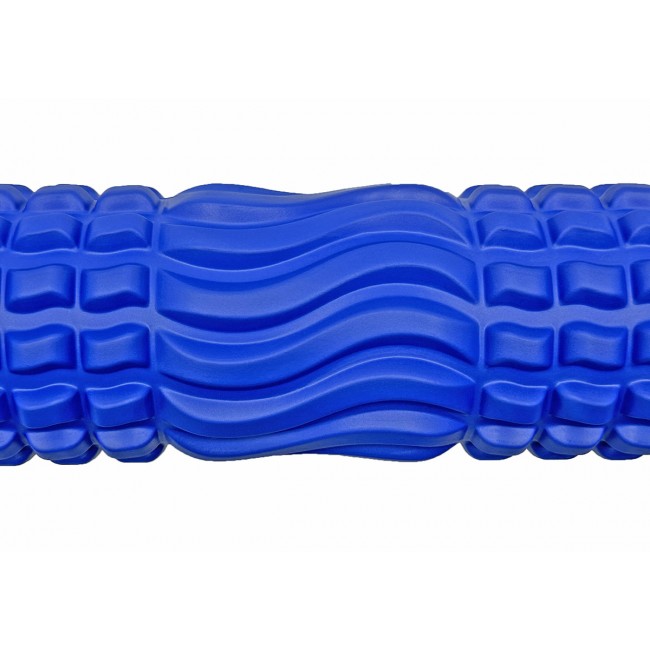 Масажний ролик EasyFit Wavyspines 33 см Синій