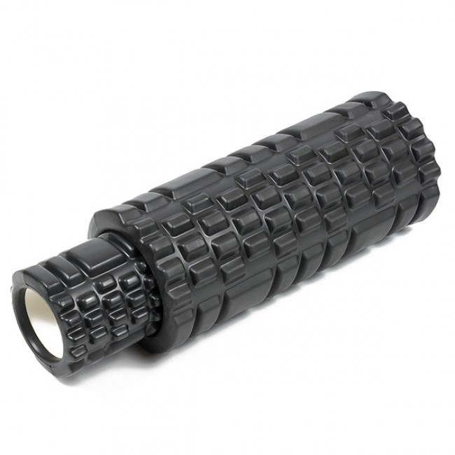 Масажний ролик EasyFit Grid Roller Double 33 см Чорний Масажний ролик EasyFit Grid Roller Double 33 см Чорний