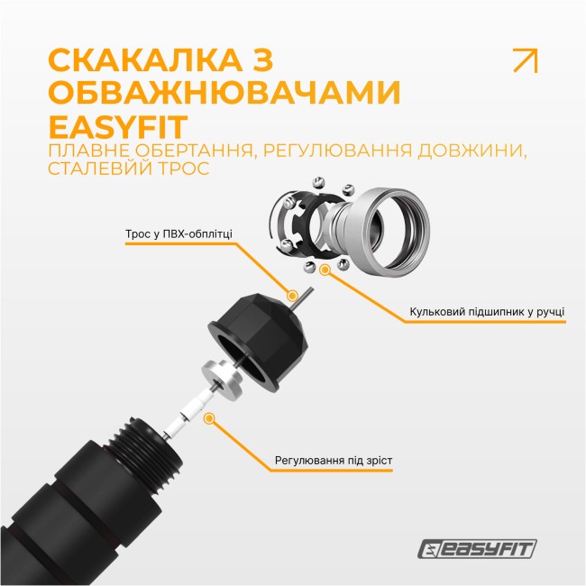 Скакалка з обважнювачем EasyFit