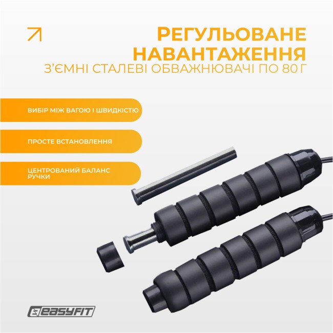 Скакалка з обважнювачем EasyFit