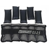 Утяжелители для ног и рук с металлом EasyFit Metal наборные со сменным весом 0,5-2,5 кг